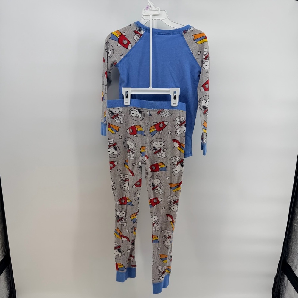 munki munki Snoopy Astronaut Kids Pajamas - Blue and Gray - Picture 4 of 4